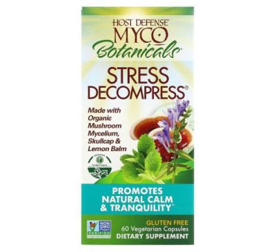 Fungi Perfecti, MycoBotanicals, Stress Decompress, 60 вегетарианских капсул