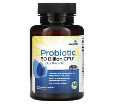 FutureBiotics, Probiotic Plus Prebiotic, 25 Billion CFU, 60 Vegetarian Capsules