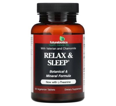 FutureBiotics, Relax & Sleep, для отдыха и сна,120 вегетарианских таблеток