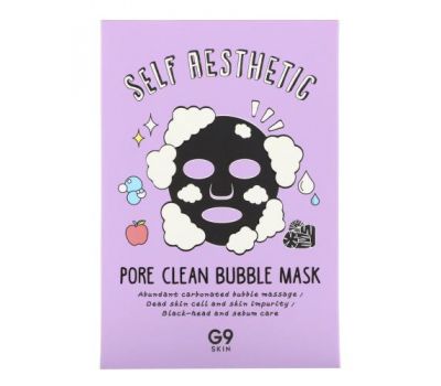 G9skin, Self Aesthetic, маска с пузырьками для очистки пор, 5 шт. по 23 мл (0,78 жидк. унции)