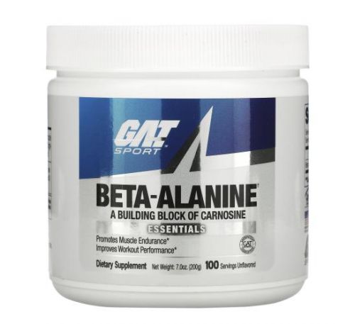 GAT, Beta Alanine, Unflavored, 7.0 oz (200 g)