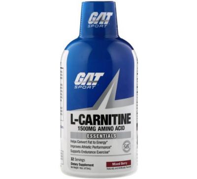 GAT, L-Carnitine, Amino Acid, Mixed Berry, 1,500 mg, 16 oz (473 ml)