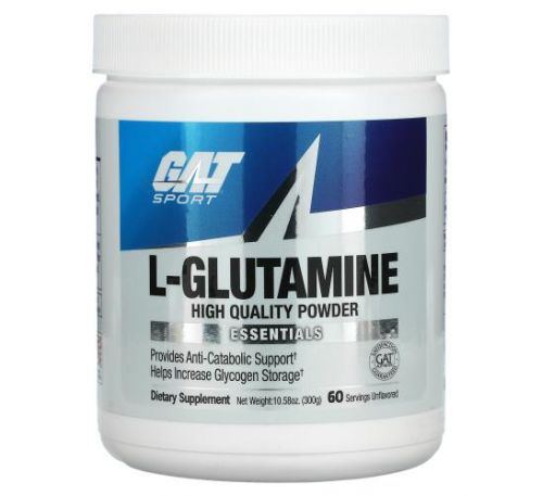 GAT, L-Glutamine, Unflavored, 10.58 oz (300 g)