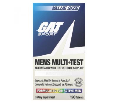 GAT, Mens Multi + Test, 150 таблеток
