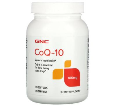 GNC, Коэнзим Q-10, 100 мг, 120 мягких таблеток