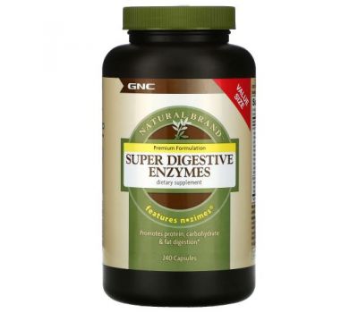 GNC, Natural Brand, Super Digestive Enzymes, 240 Capsules