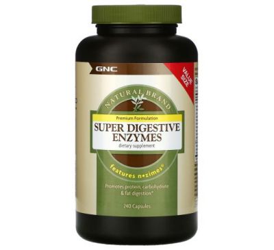 GNC, Natural Brand, Super Digestive Enzymes, 240 Capsules