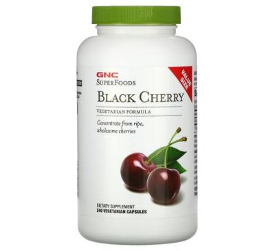 GNC, SuperFoods, Black Cherry, 240 Vegetarian Capsules