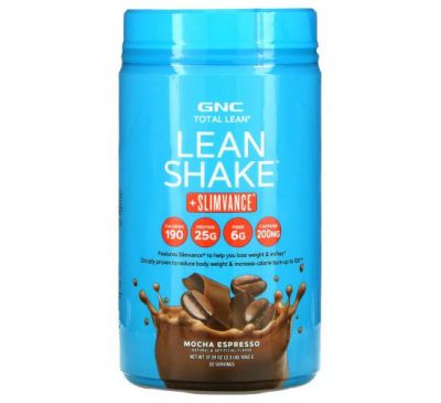 GNC, Total Lean, Lean Shake + Slimvance, Mocha Espresso, 2.3 lb (1060 g)