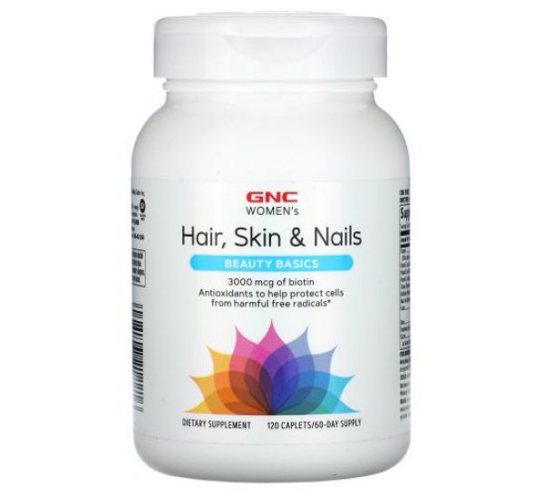 Buy GNC Women's Advanced Hair, Skin & Nails Formula, 60 Caplets, Provides  Beauty Support Online at Lowest Price Ever in India | Check Reviews &  Ratings - Shop The World