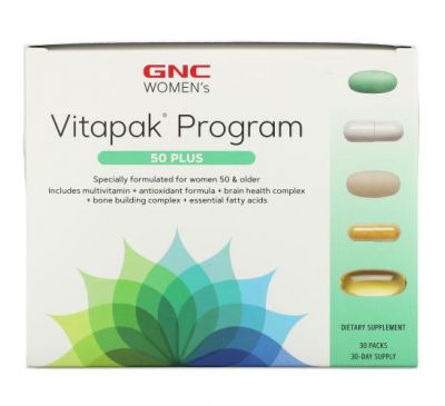 GNC, Women's Vitapak Program, 50 Plus, 30 Packs
