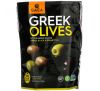 Gaea, Greek Olives, Pitted Mixed Olives, Green, Black & Brunettes, 5.3 oz (150 g)