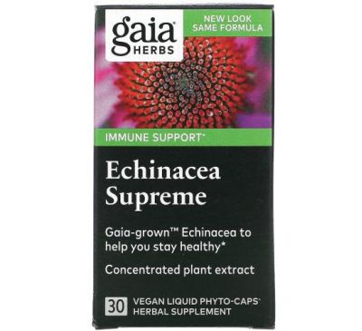Gaia Herbs, Echinacea Supreme, 30 Vegan Liquid Phyto-Caps