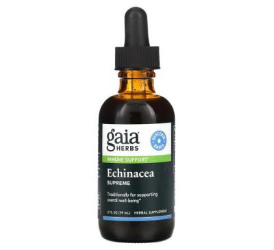 Gaia Herbs, Echinacea Supreme, Alcohol-Free, 2 fl oz (59 ml)