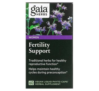 Gaia Herbs, Fertility Support for Women, 60 Vegan Liquid Phyto-Caps