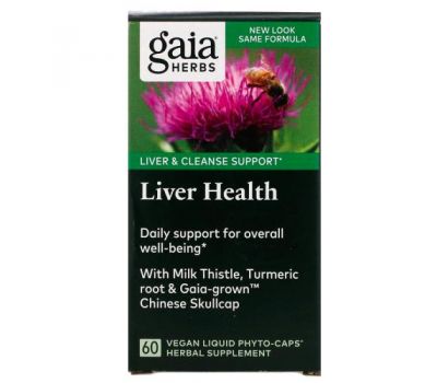 Gaia Herbs, Liver Health, 60 Vegan Liquid Phyto-Caps