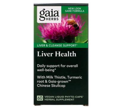 Gaia Herbs, Liver Health, 60 Vegan Liquid Phyto-Caps