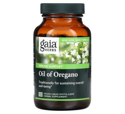 Gaia Herbs, Oil of Oregano, 120 Vegan Liquid Phyto-Caps
