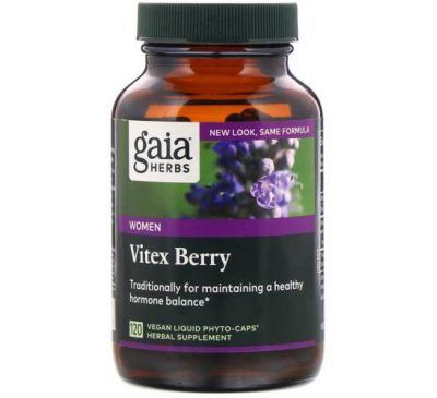 Gaia Herbs, Vitex Berry for Women, 120 Vegan Liquid Phyto-Caps