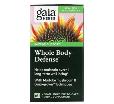 Gaia Herbs, Whole Body Defense, 60 Vegan Liquid Phyto-Caps