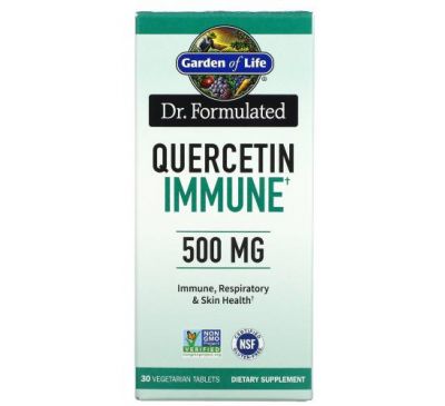 Garden of Life, Доктор Formula, кверцетин для иммунитета, 500 мг, 30 вегетарианских таблеток