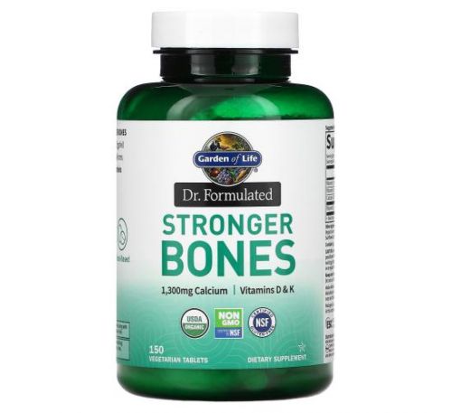 Garden of Life, Dr. Formulated, Stronger Bones, 150 Vegetarian Tablets