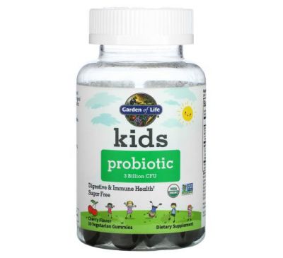Garden of Life, Kids Probiotic, Cherry, 3 Billion CFU, 30 Vegetarian Gummies