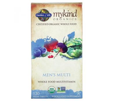 Garden of Life, MyKind Organics, Men's Multi, 120 Vegan Tablets