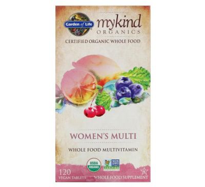 Garden of Life, MyKind Organics, Women's Multi, 120 Vegan Tablets