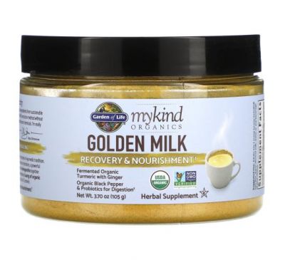 Garden of Life, MyKind Organics, золоте молоко, відновлення та живлення, 105 г (3,70 унції)
