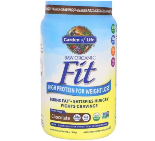 Garden of Life, RAW Organic Fit, High Protein for Weight Loss, Chocolate, 32.09 oz (910 g)