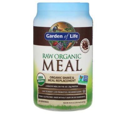 Garden of Life, RAW Organic Meal, Shake & Meal Replacement, Chocolate Cacao, 2 lb 4 oz (1,017 g)
