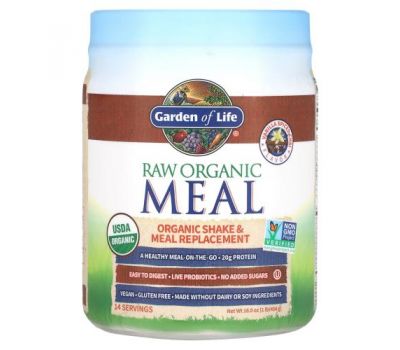 Garden of Life, RAW Organic Meal, Shake & Meal Replacement, Vanilla Spiced Chai, 16 oz (454 g)