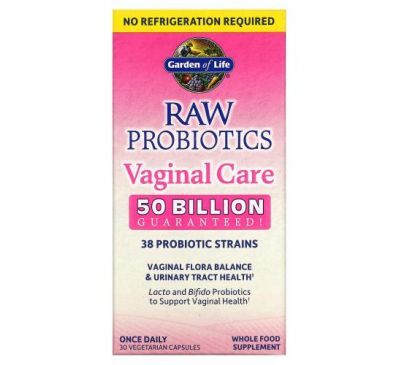 Garden of Life, RAW Probiotics Vaginal Care, 30 Vegetarian Capsules