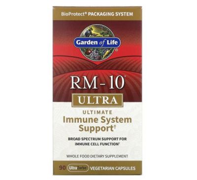 Garden of Life, RM-10 Ultra, Ultimate Immune System Support, 90 UltraZorbe Vegetarian Capsules