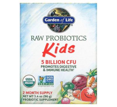 Garden of Life, Сырые пробиотики, для детей, 3,4 унции (96 г)