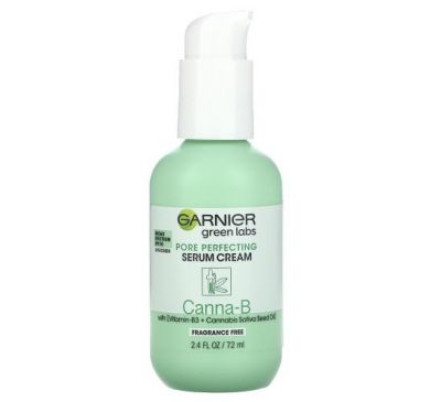 Garnier, Green Labs, Pore Perfecting Serum Cream, Canna-B, with Vitamin-B3 + Cannabis Sativa Seed Oil,  2.4 fl oz (72 ml)