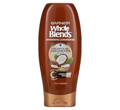 Garnier, Whole Blends, Coconut Oil & Cocoa Butter Smoothing Conditioner, 12.5 fl oz (370 ml)