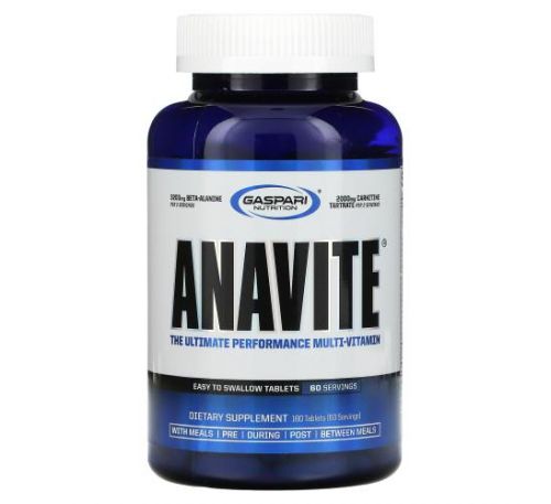Gaspari Nutrition, ANAVITE, The Ultimate Performance Multi-Vitamin, 180 Tablets
