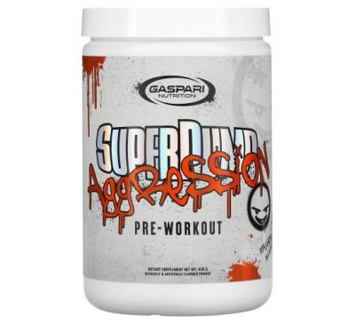 Gaspari Nutrition, SuperPump Aggression Pre-Workout, Mayhem Mango, 450 g