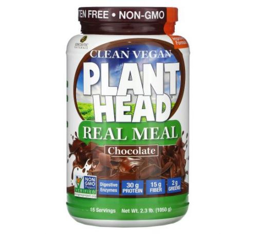 Genceutic Naturals, Plant Head, Real Meal, Chocolate, 2.3 lb (1,050 g)