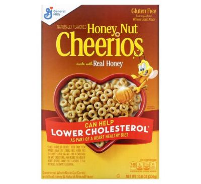 General Mills, Cheerios с орехами и медом, 10,8 унции (306 г)