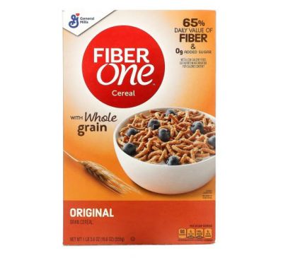 General Mills, Fiber One Cereal with Whole Grain, Original Bran, 19.6 oz (555 g)