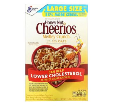 General Mills, Honey Nut Cheerios, Medley Crunch, 16.7 oz (473 g)