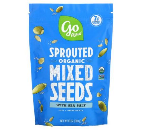 Go Raw, Organic, Sprouted Mixed Seeds with Sea Salt, 13 oz (369 g)