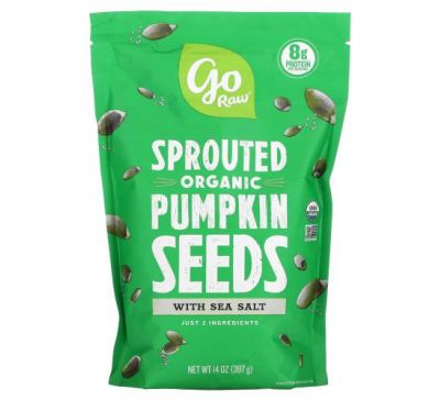 Go Raw, Organic Sprouted Pumpkin Seeds with Sea Salt, 14 oz (397 g)