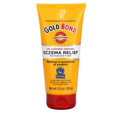 Gold Bond, Medicated, Eczema Relief Skin Protectant Cream, 2% Colloidal Oatmeal, 5.5 oz (155 g)