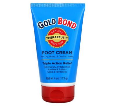 Gold Bond, Therapeutic Foot Cream, Triple Action Relief, 4 oz (113 g)