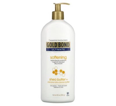 Gold Bond, Ultimate, Skin Therapy Lotion, Softening, Shea  + Coconut Oil & Cocoa Butter , 20 oz (566 g)