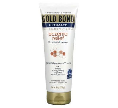 Gold Bond, Ultimate Eczema Relief Skin Protectant Cream, Fragrance Free, 8 oz (226 g)